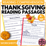 Kindergarten Thanksgiving Reading Passages + Comprehension Inside Kindergarten Thanksgiving Reading Worksheets