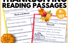 Kindergarten Thanksgiving Reading Passages + Comprehension inside Kindergarten Thanksgiving Reading Worksheets