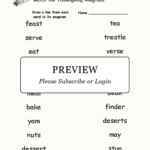 Match The Thanksgiving Anagrams   Enchanted Learning With Thanksgiving Anagrams Worksheet