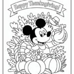 Mickey Mouse Thanksgiving Coloring Page (9 Coloring Sheets)   Cute Inside Thanksgiving Coloring Worksheet
