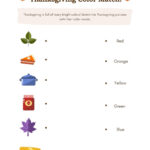 Page 2   Free Printable Thanksgiving Worksheet Templates | Canva In Thanksgiving Matching Worksheet