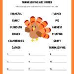 Page 6   Free Printable Thanksgiving Worksheet Templates | Canva For Thanksgiving ABC Order Worksheets