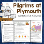 Pilgrims At Plymouth Thanksgiving Worksheets For 2Nd 5Th Graders With Regard To Thanksgiving Worksheets For 5th Graders
