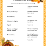 Printable Grade 6 Thanksgiving Idioms Worksheets Worksheets For Thanksgiving Idioms Worksheet