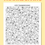 Printable I Spy Thanksgiving Game   Chevron Lemon Throughout I Spy Thanksgiving Worksheet