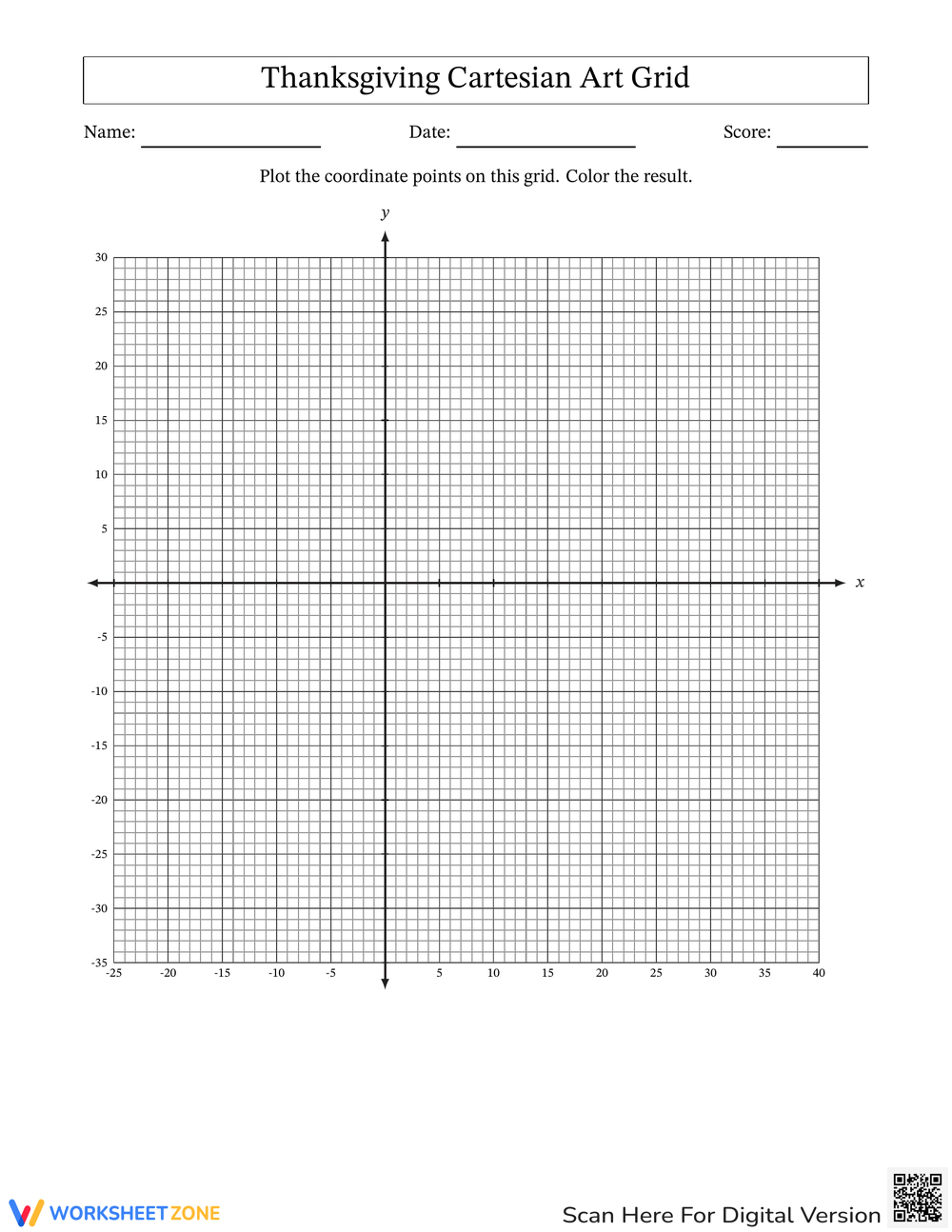 Printable Thanksgiving Plotting Point Worksheets Worksheets with regard to Thanksgiving Plotting Point Worksheet