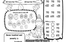 Second Grade Math Place Value Number Of The Day November Number Sense in 2nd Grade Thanksgiving Math Worksheets