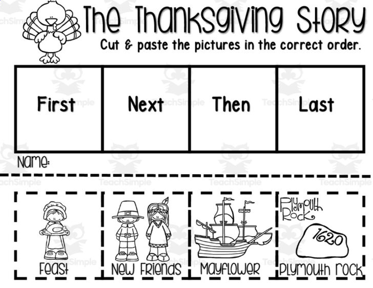 The First Thanksgiving Worksheet