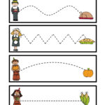 Shape Hopscotch Regarding Thanksgiving Tracing Worksheets Preschool