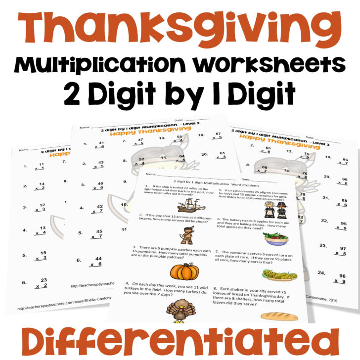 Thanksgiving Math Worksheets Multiplication Thanksgiving Math Worksheets Multiplication