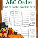 Thanksgiving Abc Order Cut And Paste Worksheets   Mamas Learning Intended For Thanksgiving ABC Worksheets