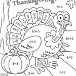 Thanksgiving Addition Coloring Worksheets Within Thanksgiving Math Worksheets Coloring