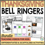 Thanksgiving Bell Ringer Activity Bundle With Sentence Writing With Regard To Thanksgiving Sequencing Worksheet
