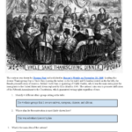 Thanksgiving Cartoon Analysis: Ethnic Unity & Controversies In Within Uncle Sam'S Thanksgiving Dinner Worksheet Answers