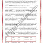 Thanksgiving Cloze Text   Esl Worksheetalaniss In Thanksgiving Cloze Worksheets