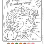 Thanksgiving Color By Numbers Subtraction   Tim'S Printables Regarding Thanksgiving Subtraction Worksheets