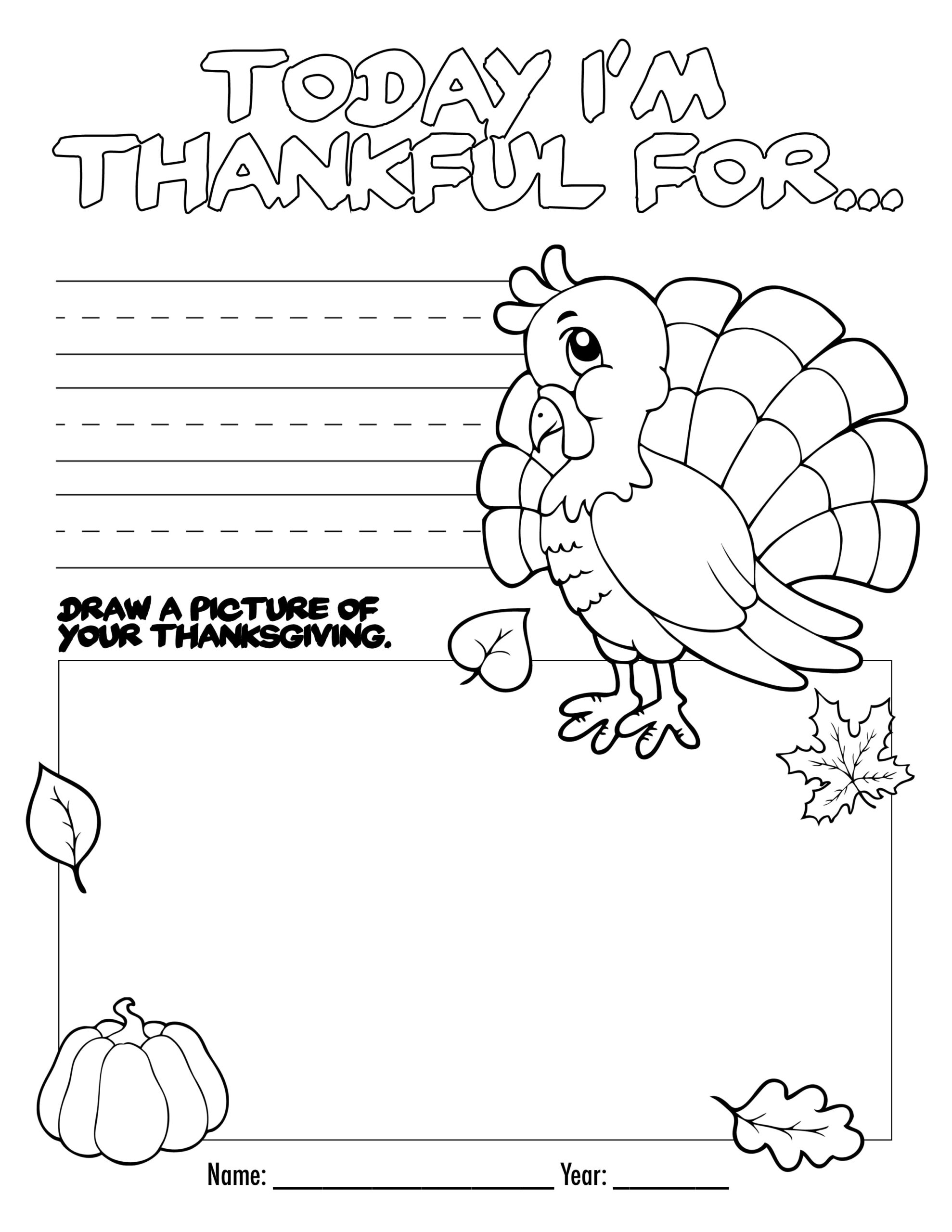 Thanksgiving Coloring Book Free Printable For The Kids! inside Free Thanksgiving Coloring Worksheets