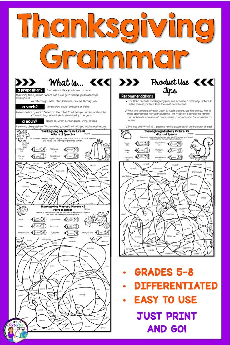 Thanksgiving Coloring Pages Parts Of Speech Coloring Worksheets regarding Thanksgiving Parts Of Speech Worksheets