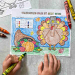 Thanksgiving Colorsight Word Printables   Literacy Learn Throughout Thanksgiving Sight Word Worksheets