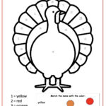 Thanksgiving Colournumber Turkey | Early Education Zone In Thanksgiving Turkey Worksheet