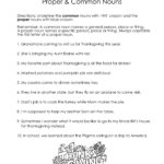 Thanksgiving Common Vs. Proper Nouns Worksheet | Squarehead Teachers Within Thanksgiving Nouns Worksheets