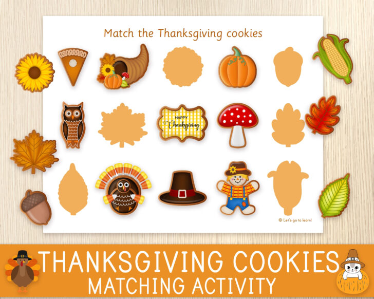 Thanksgiving Matching Worksheet