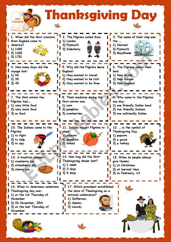 Thanksgiving Facts Worksheet Thanksgiving Facts Worksheet