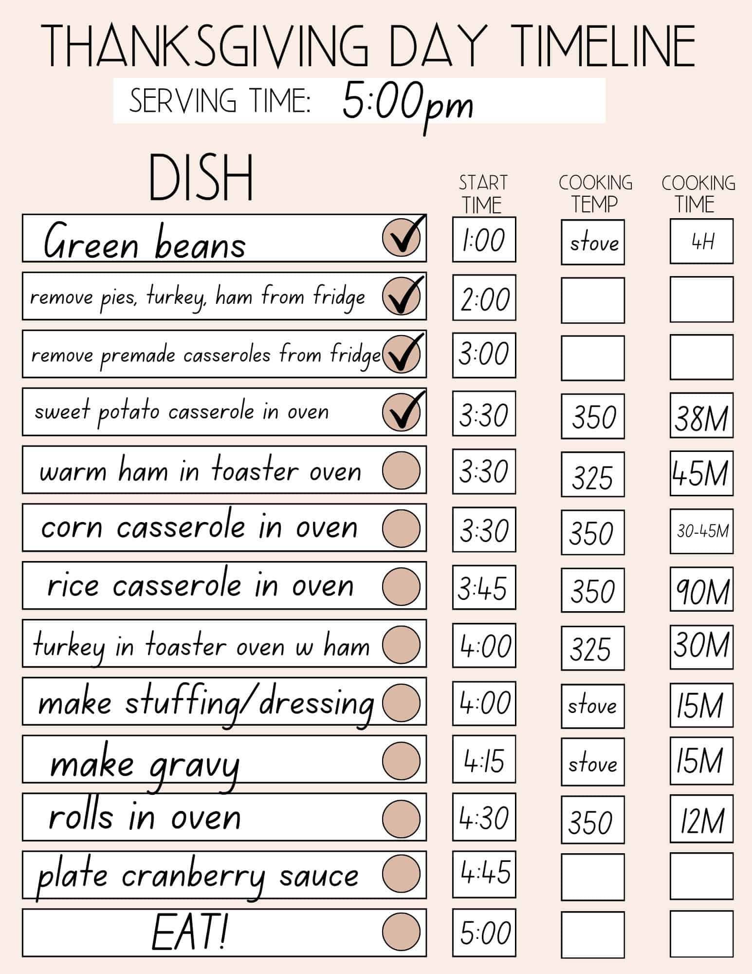 Thanksgiving Day Timeline Worksheet And My Menu - Worthing Court intended for Planning A Thanksgiving Dinner Worksheet