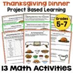 Thanksgiving Dinner Math Project   Based Learning For Grades 5 7 Regarding Thanksgiving Menu Math Worksheets