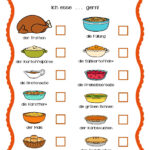 Thanksgiving Dinner Umfrage / Survey | German In The Afternoon In Thanksgiving Meal Worksheet