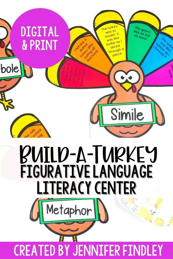 Thanksgiving Figurative Language - Build A Turkey intended for Thanksgiving Figurative Language Worksheets