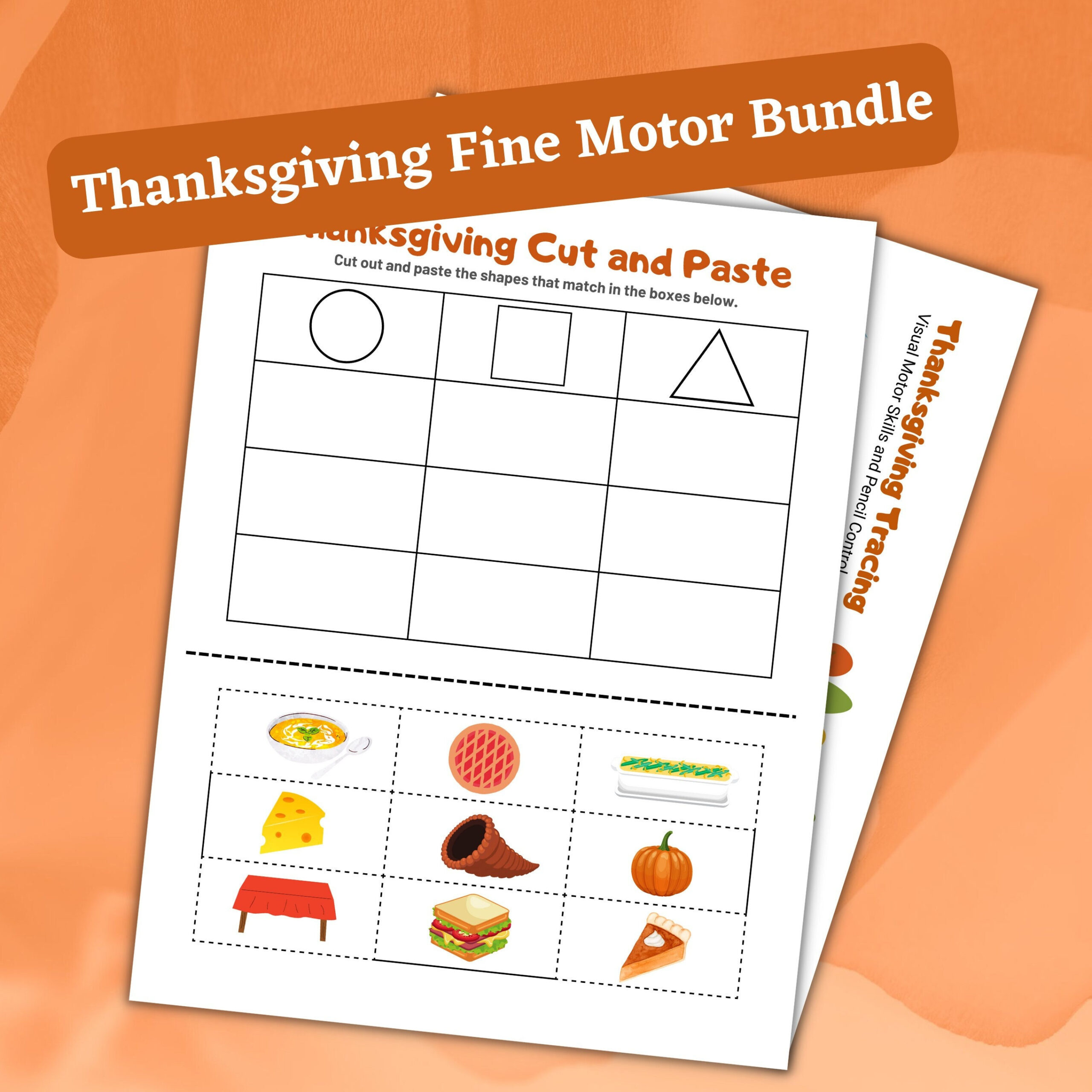 Thanksgiving Fine Motor Worksheets - Etsy in Thanksgiving Fine Motor Worksheets