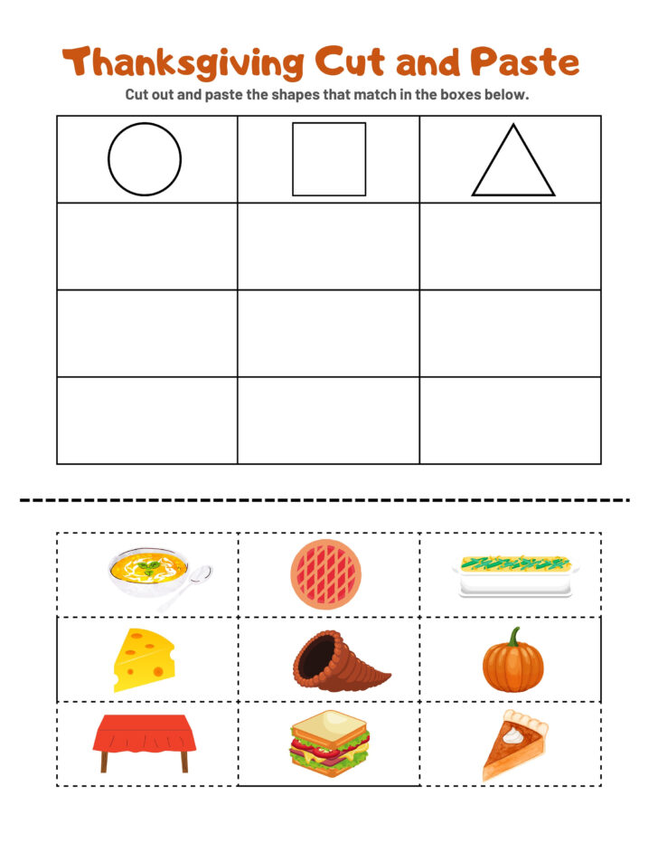 Worksheets For Thanksgiving Kindergarten