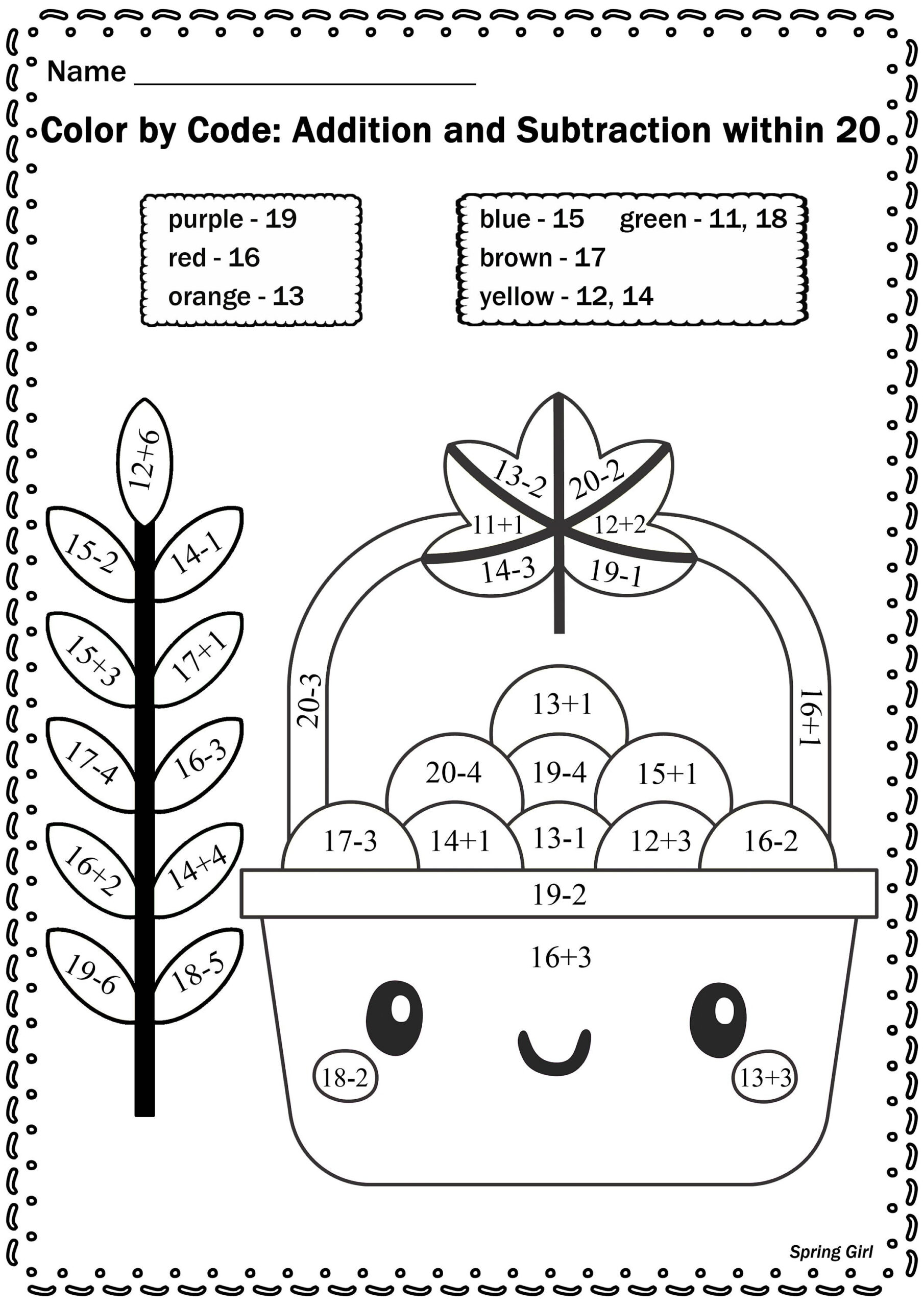 Thanksgiving Math: Colorcode Worksheets - Etsy with regard to Thanksgiving Math Addition Worksheets