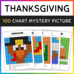 Thanksgiving Math, Hundreds Chart Mystery Picture, Colornumber Throughout Thanksgiving Mystery Math Picture Worksheet