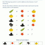 Thanksgiving Math Puzzles Pertaining To 7 2 Thanksgiving Worksheet Answers