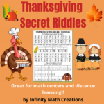 Thanksgiving Math Riddles  Decimals Percents Fractions Within Thanksgiving Fractions Worksheets