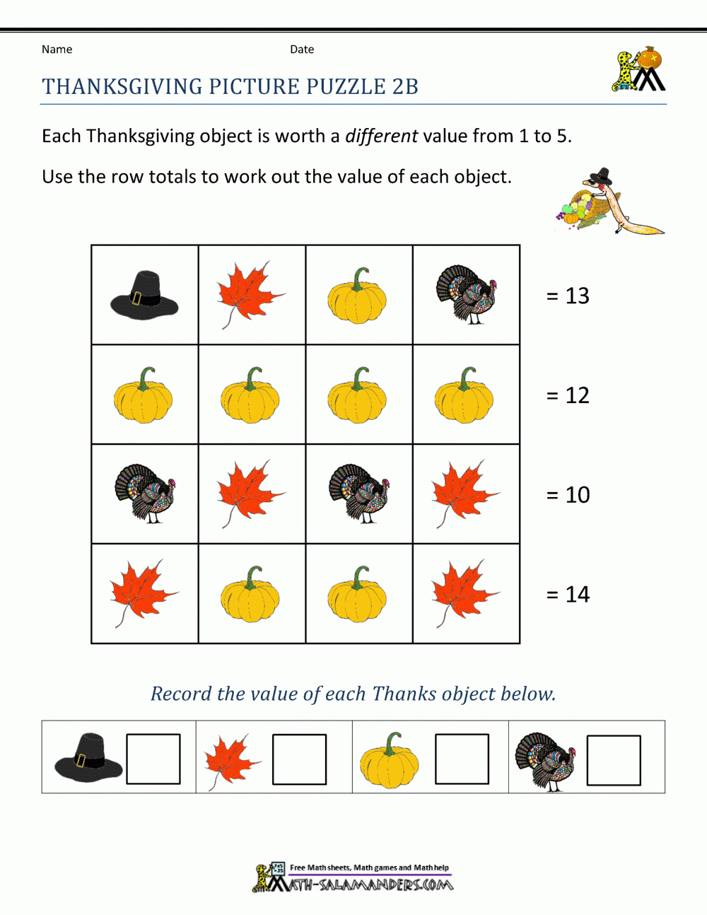 Thanksgiving Math Worksheets 2Nd Grade pertaining to Thanksgiving Addition Worksheets