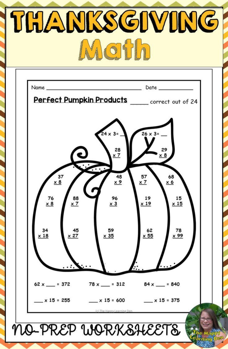 Thanksgiving Multiplication Worksheets Free Thanksgiving Multiplication Worksheets Free
