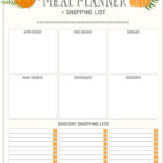 Thanksgiving Meal Planners & Shopping List Printables   Free Regarding Thanksgiving Menu Worksheet