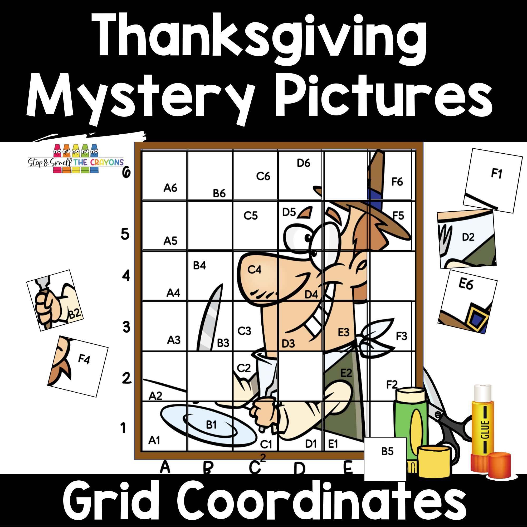 Thanksgiving Mystery Picture Math Craft intended for Thanksgiving Mystery Math Picture Worksheet