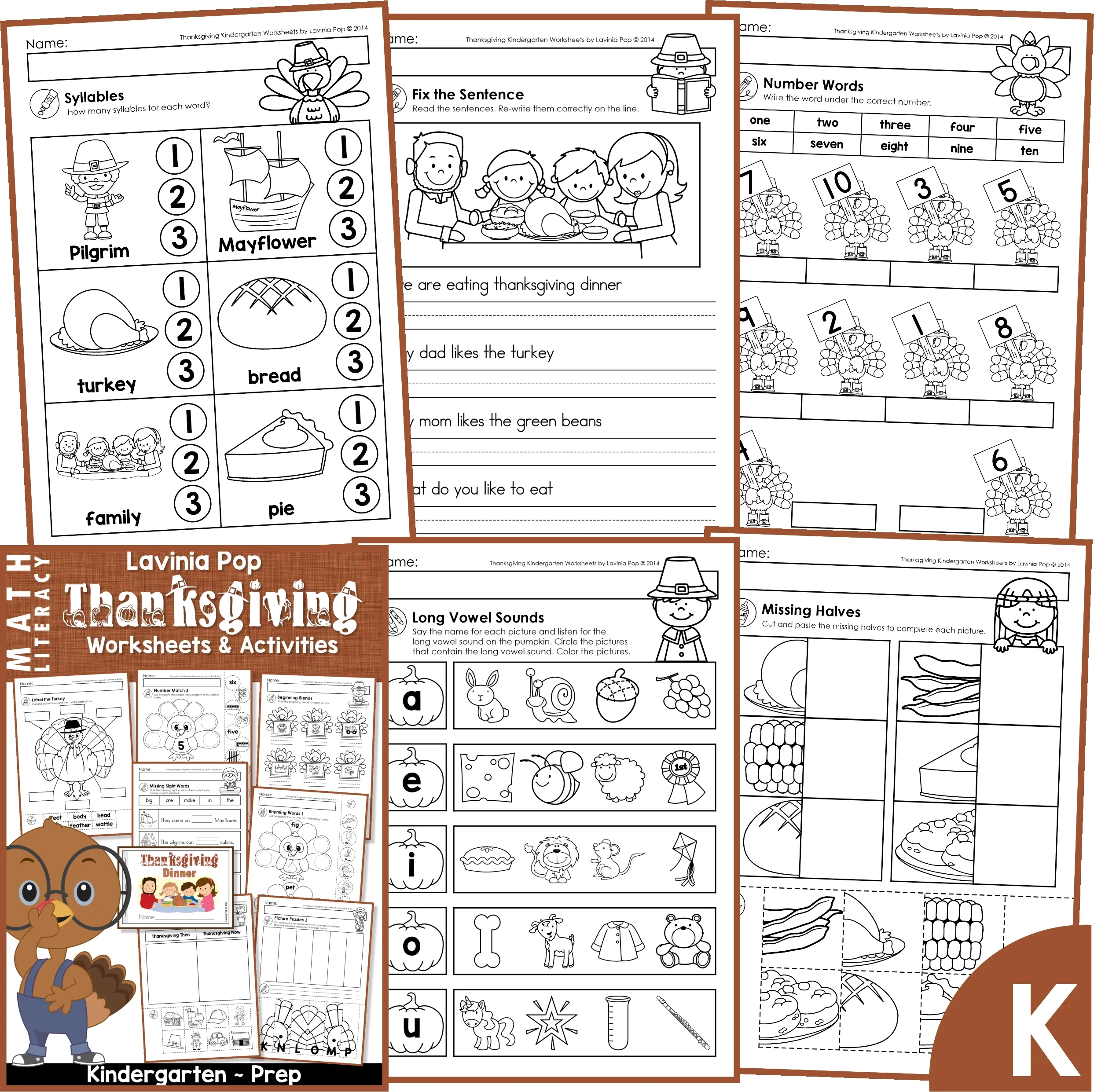 Thanksgiving No Prep Math &amp;amp;Amp; Literacy Worksheets For within Super Teacher Worksheets Thanksgiving