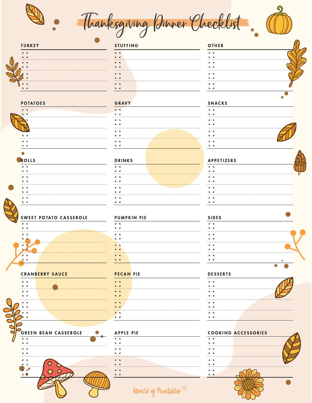 Thanksgiving Planner - Free 60 Page Planner That&amp;#039;S Perfect For in Planning A Thanksgiving Dinner Worksheet