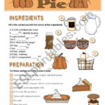 Thanksgiving Pumpkin Pie   Esl Worksheetteresaraiva Intended For Thanksgiving And The Pumpkin Pie Worksheet