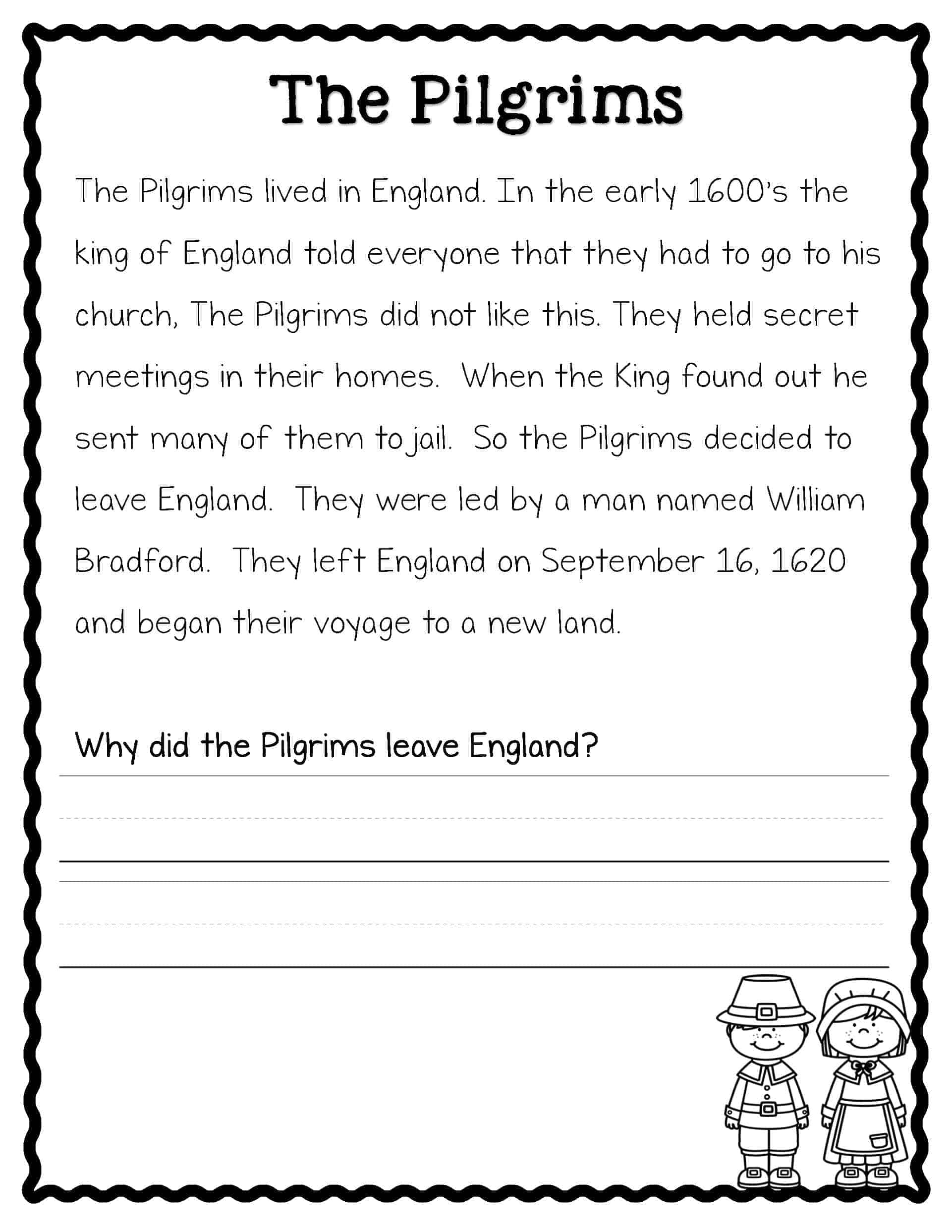 Thanksgiving Reading Comprehension Passages And Activities inside Reading Comprehension Worksheets on Thanksgiving