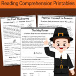 Thanksgiving Reading Comprehension Printables For Kids With The First Thanksgiving Worksheets Lessons And Printables