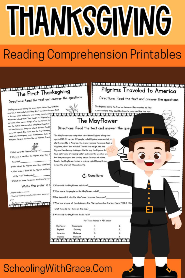First Thanksgiving Reading Comprehension Worksheet