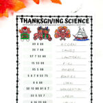 Thanksgiving Science Worksheet (Fun With The Periodic Table) Throughout Chemistry Of Thanksgiving Worksheet