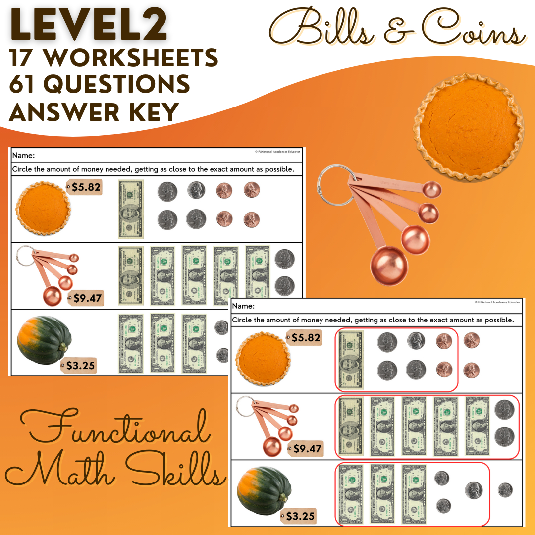 Thanksgiving Shopping Task Cards/ Worksheets - Money Math in Thanksgiving Money Math Worksheets