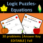 Thanksgiving Solving Equations Logic Puzzle | Algebra 1   Classful Pertaining To Thanksgiving Solving Equations Worksheets